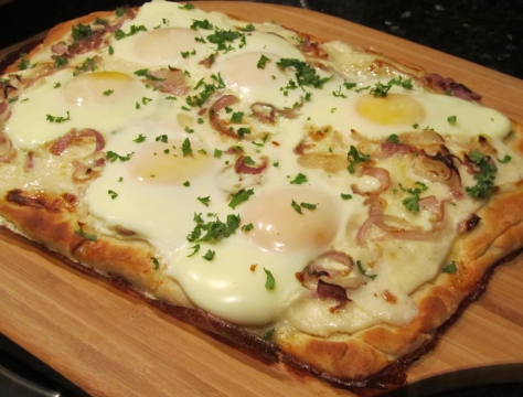 Egg and Parmesan Bechamel Pizza